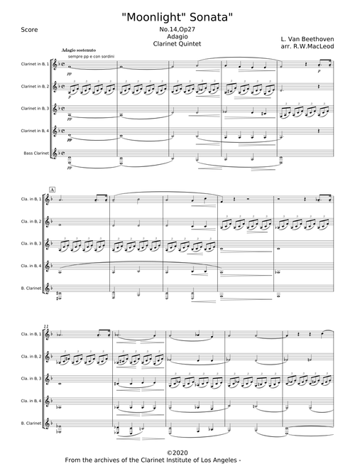 Sonata No 14, op. 27, No.2 (Moonlight Sonata) - Ludwig van Beethoven