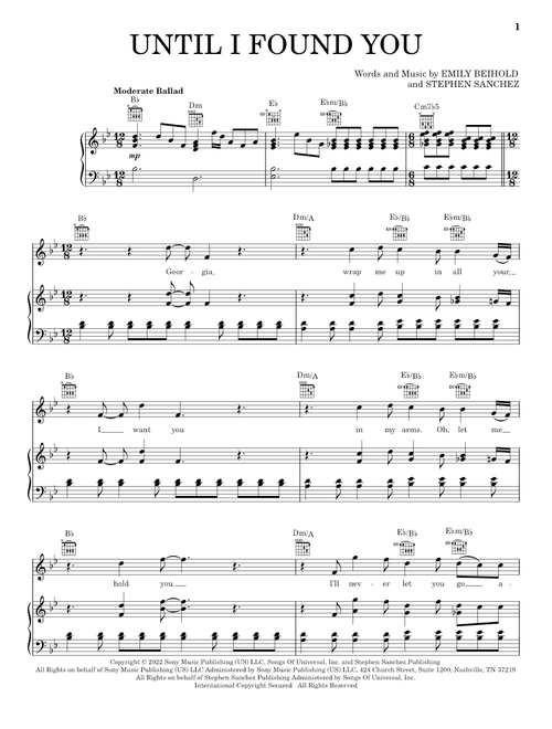 Until I Found You - Stephen Sanchez (Piano-Vocal-Guitar)