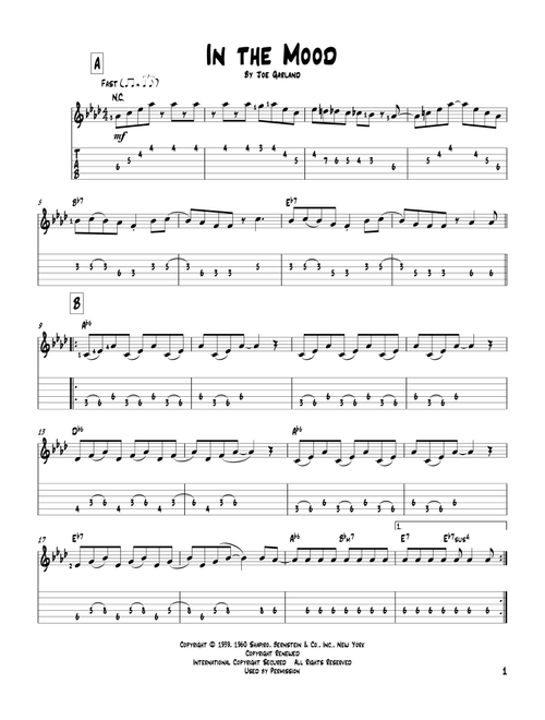 In The Mood - Glenn Miller & His Orchestra, Ernie Field's Orchestra (Solo Guitar)