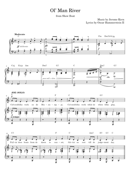 OL’ MANRIVER - JEROME KERN