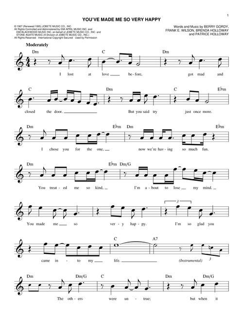 You've Made Me So Very Happy - Blood Sweat & Tears (Easy Lead Sheet - Fake Book)