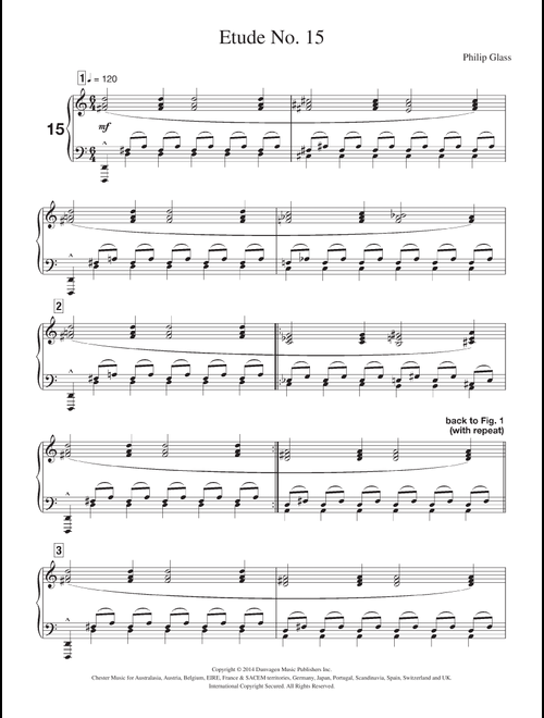 Etude No. 15 - Philip Glass (Piano Solo)