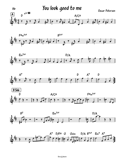 You Look Good to Me – Oscar Peterson Trio Bb