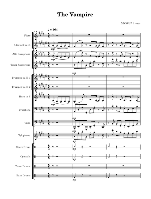 The Vampire – DECO*27 || Marching Band arr.