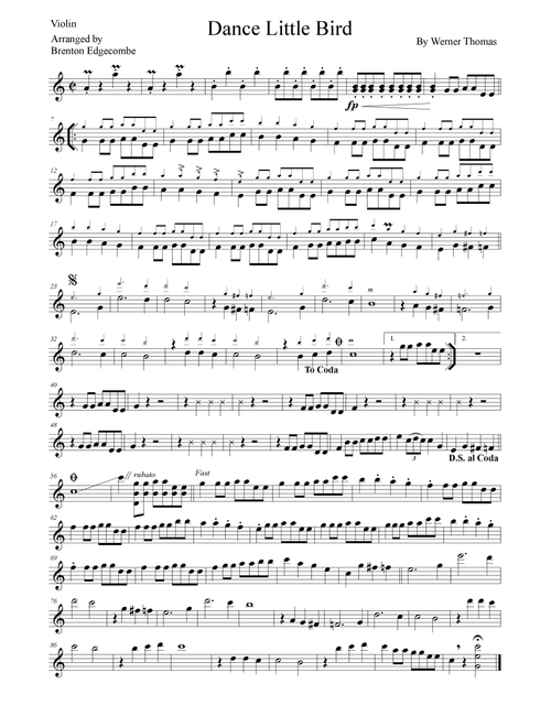 Dance Little Bird (Arr. Brenton Edgecombe) - Adelaide String Duo (Instrumental Duet)