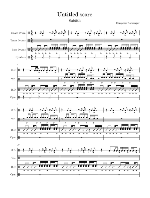 Untitled score – Unknown author