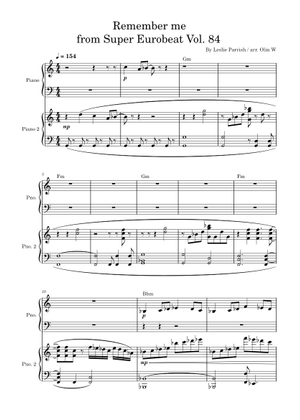 Remember Me Sheet Music for Piano (Solo) | MuseScore.com