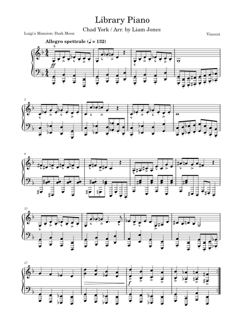 Library Piano - Luigi's Mansion: Dark Moon
