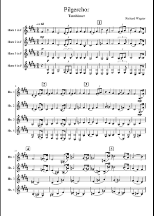Wagner Tannhäuser Overture (Piano solo) Sheet Music for Piano