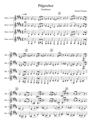 Tannhäuser, WWV 70 – Richard Wagner Tanhauser Ouverture Sheet Tannhäuser, WWV 70 – Richard Wagner Tanhauser Ouverture Sheet