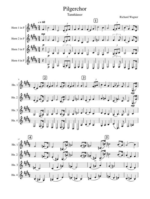Wagner - Pilgerchor aus Tannhäuser (Horn Quartet)