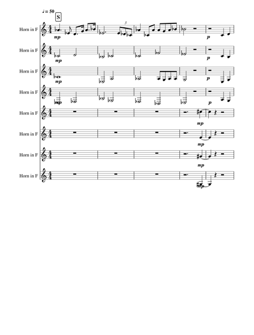 Anton Bruckner 7. Sinfonie WAB. 107 Horn and Wagner Tuba part