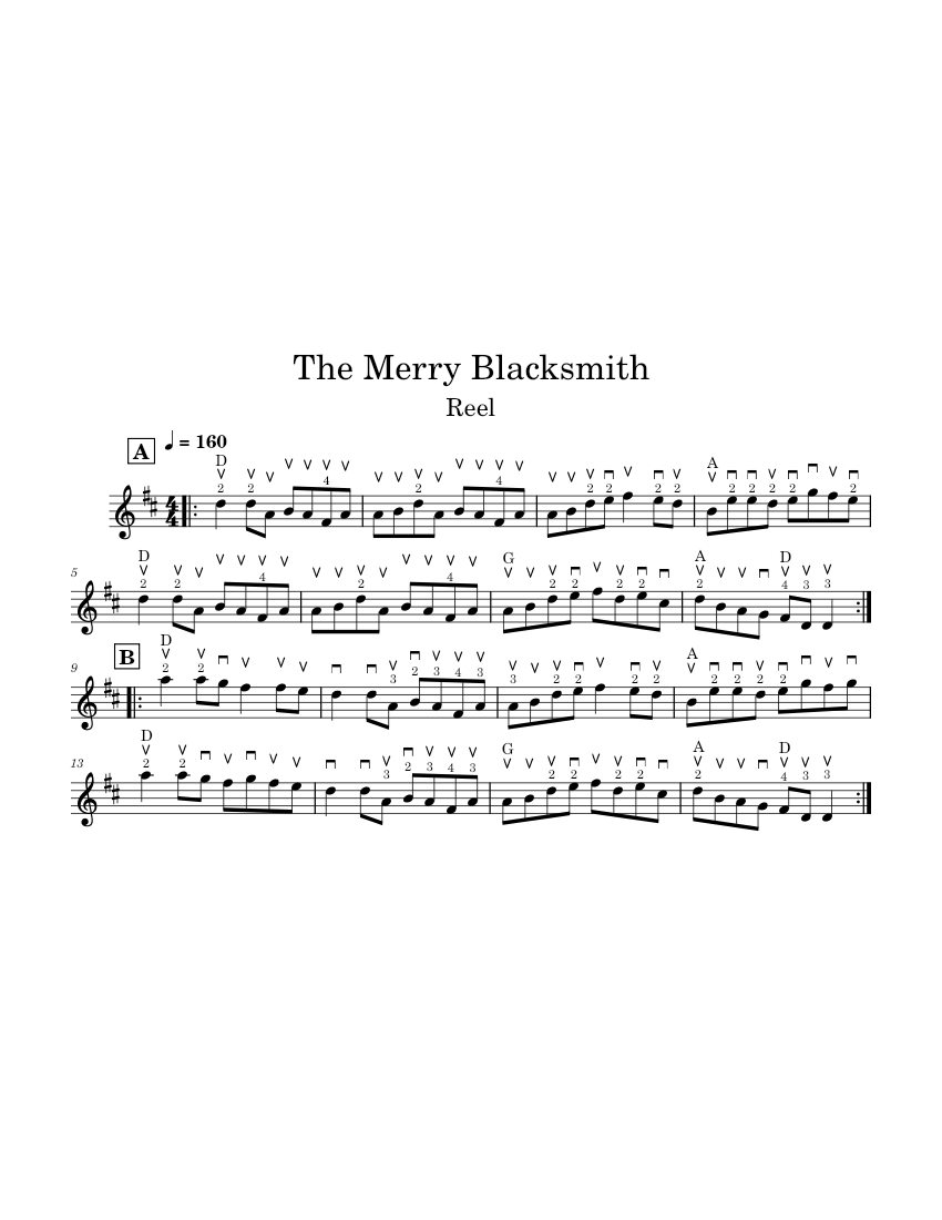 The Merry Blacksmith (concertina notation) Sheet music for Concertina (Solo)
