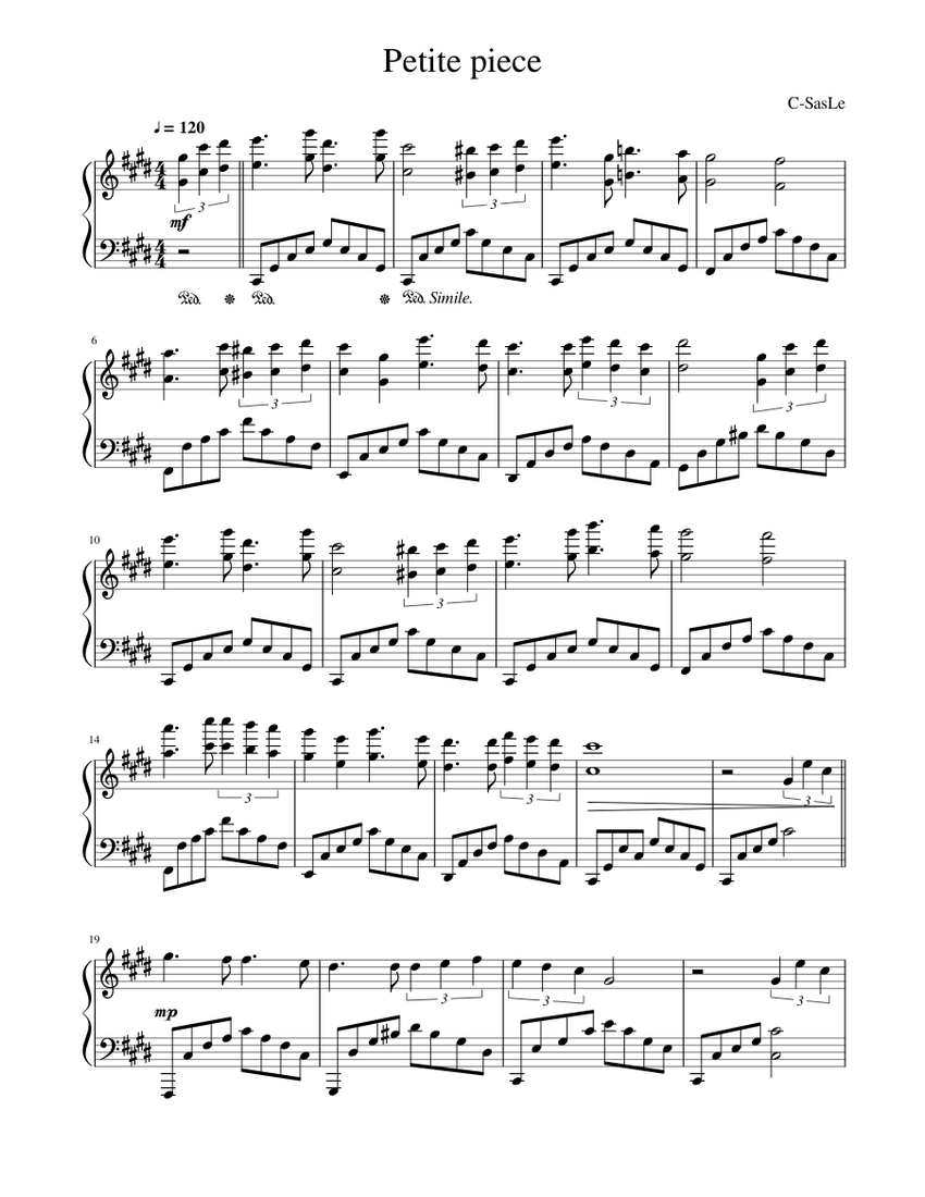 Cendrillon, 10 Pièces Pour Piano, Op. 97 : 2. La Fée été » Sergei Prokofiev - Partitions De
