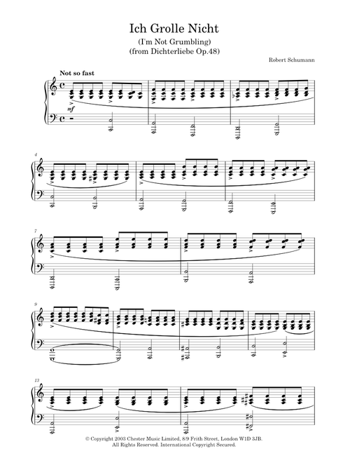 Ich grolle nicht - Robert Schumann (Piano Solo)