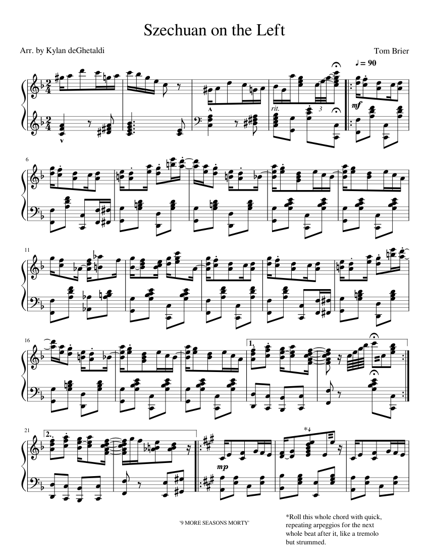 Szechuan on the Left Sheet Music for Piano (Solo) | MuseScore.com