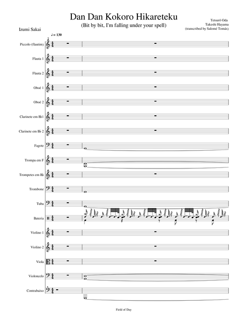 Dan Dan Kokoro Hikareteku ( for Orchestra w/ drums)