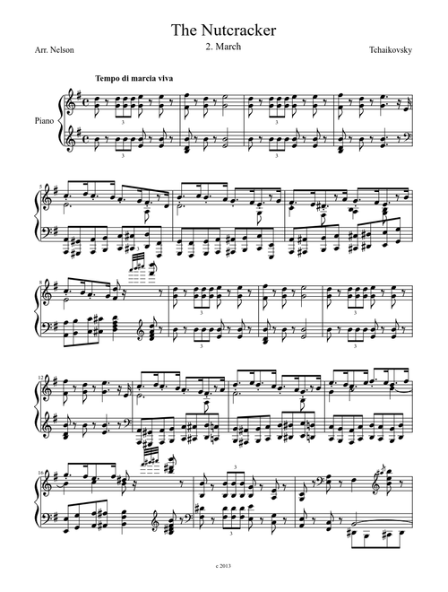 The Nutcracker march for Piano