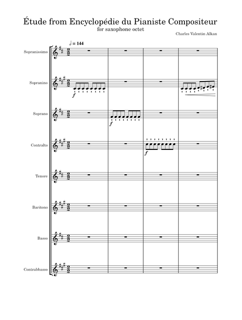 Étude WoO for saxophone octet