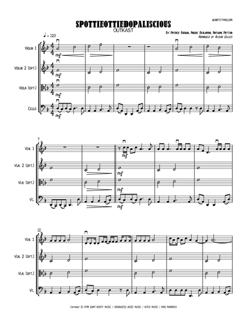 Spottieottiedopaliscious (Arr. Alison Gillies) - Patrick Brown, Antwan Patton, Andre Benjamin (String Ensemble)