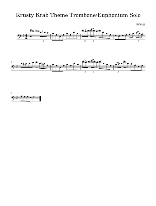 Spongebob squarepants - krusty krab theme – Misc Cartoons Krusty Krab Theme Trombone Solo