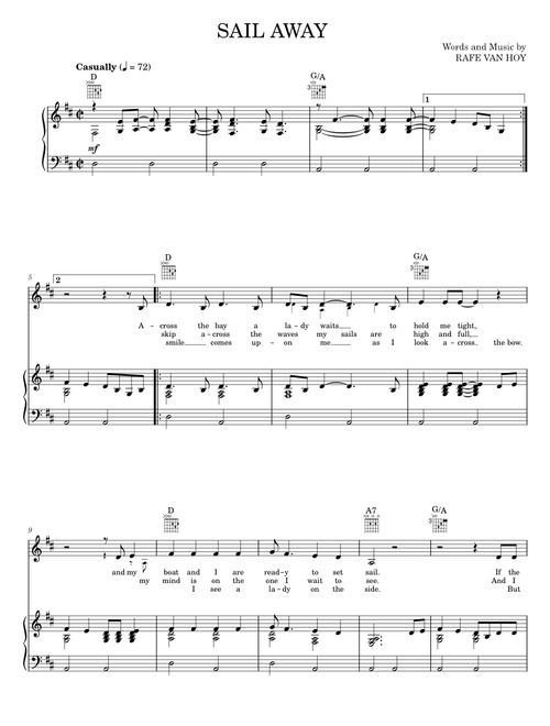 Sail away - The Oak Ridge Boys (Piano-Vocal-Guitar)