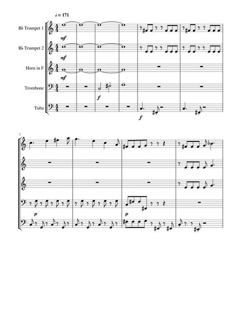 The Simpsons Theme for Brass Quintet
