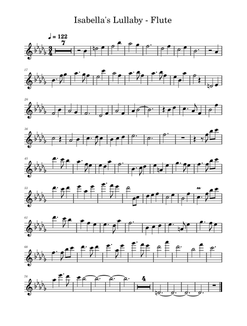 Isabella's Lullaby -The Promised Neverland – Takahiro Obata Isabella's Lullaby -The Promised Neverland (Flute)