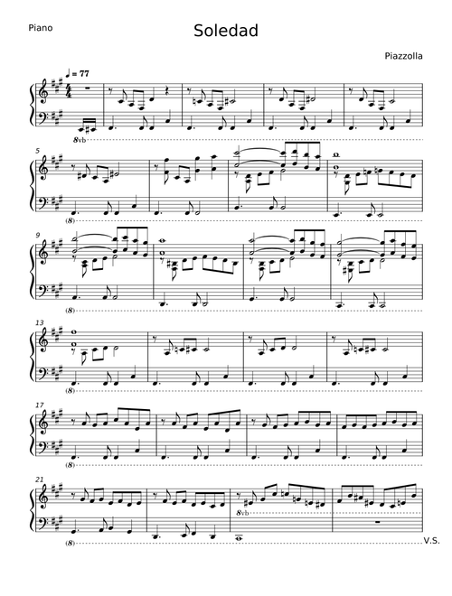 Soledad - Astor Piazzolla