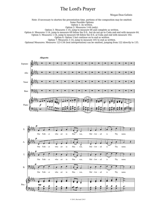 The Lord's Prayer SATB (revised)