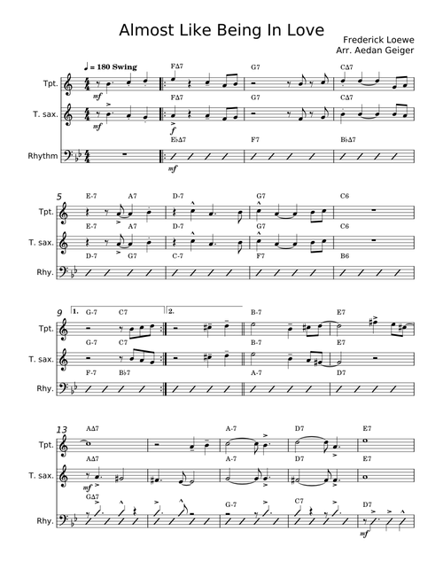 Almost Like Being in Love - Frederick Loewe