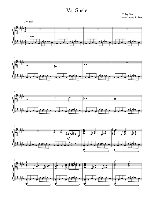 Vs. Susie - Piano solo arrangement