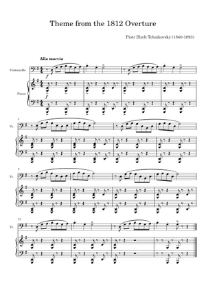 1812 Overture Sheet Music for Oboe, Contrabass, Violin, Cello & more ...