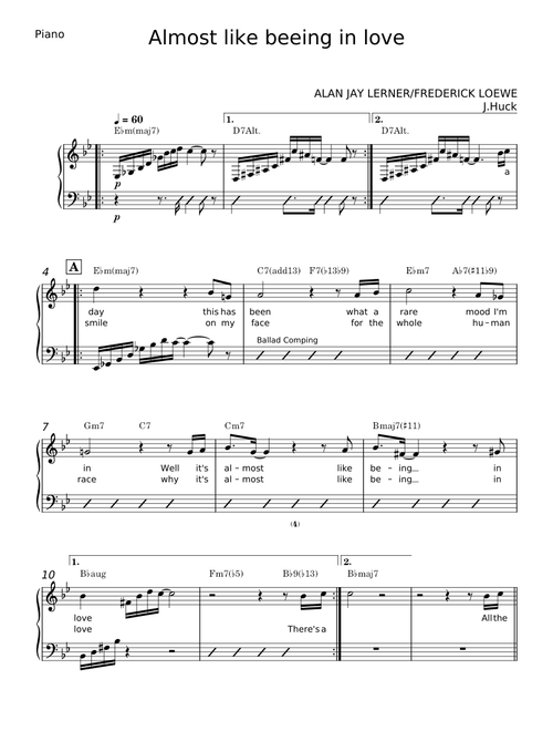 Almost like beeing in love - Frederick Loewe, Alan Jay Lerner