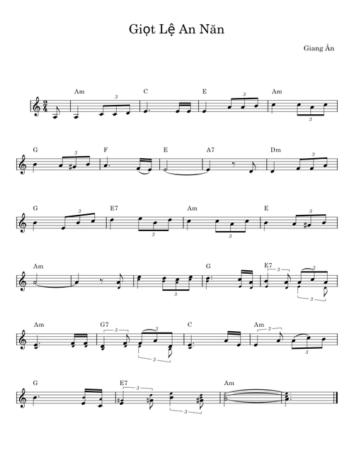 Giọt Lệ An Năn - Giang Ân