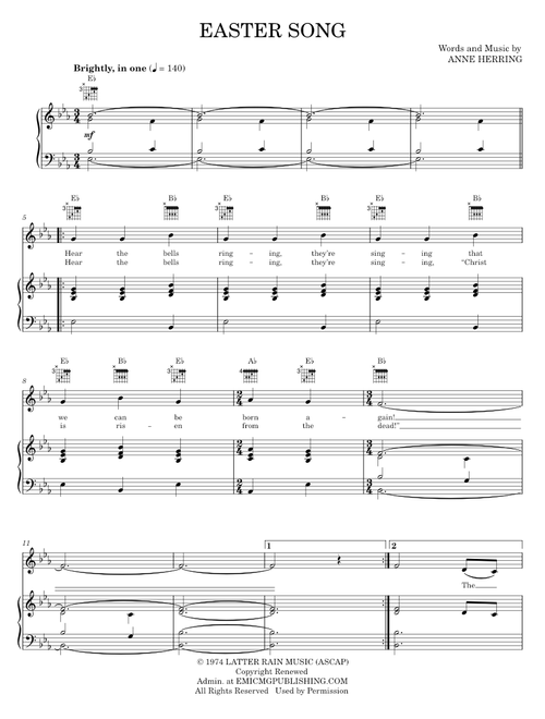 Easter Song - Keith Green (Piano-Vocal-Guitar)