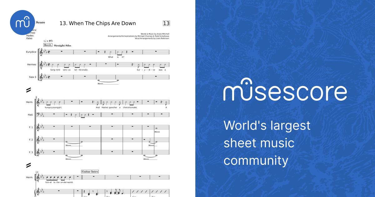 When The Chips Are Down - Anaïs Mitchell Sheet Music with Chords