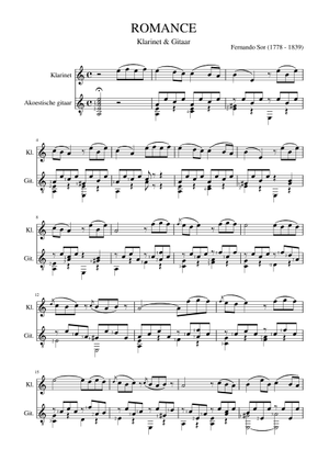 ROMANZE Violine & Guitar Sheet Music for Violin, Guitar (Mixed