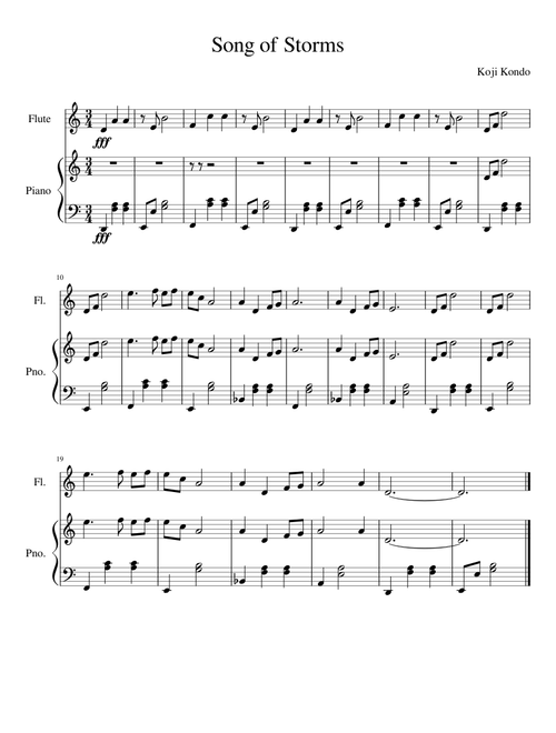 Song of Storms Piano & Flute