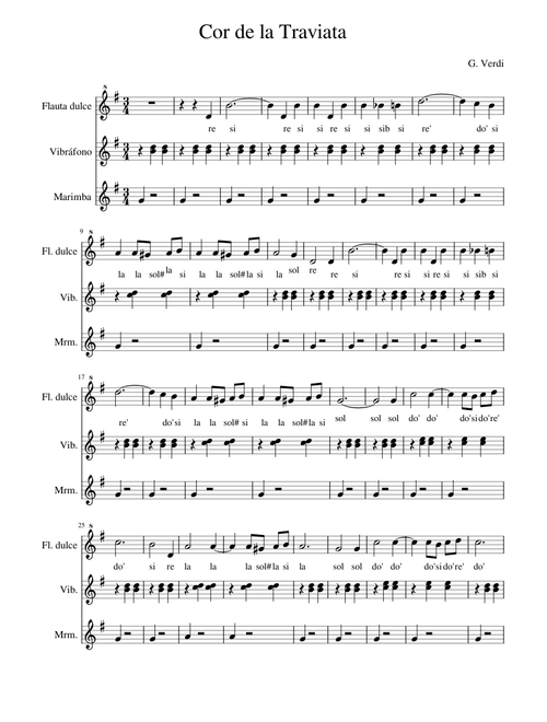 BRINDISI FROM "LA TRAVIATA." – Misc tunes