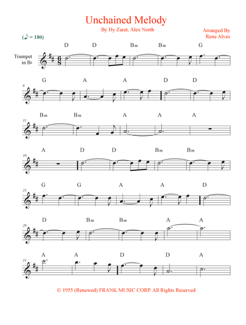 Unchained Melody (Arr. Rene Alves) - Al Hibbler (Trumpet Solo)