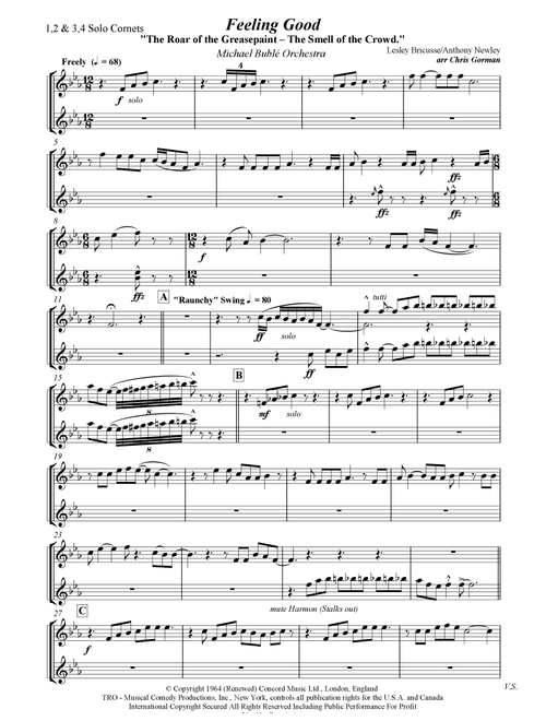 Feeling Good (Arr. Chris Gorman) - Michael Buble (Brass Band)