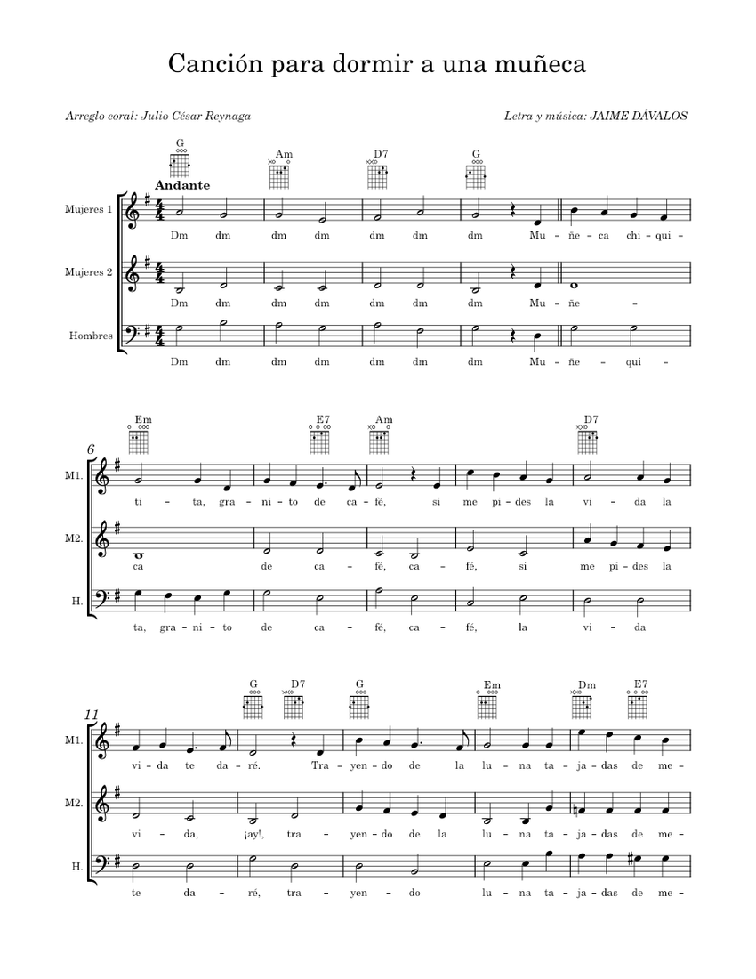Canci n para dormir a una mu eca jaime d valos piano tutorial