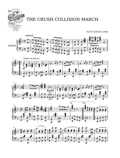 Great Crush Collision March by Scott Joplin (1896)