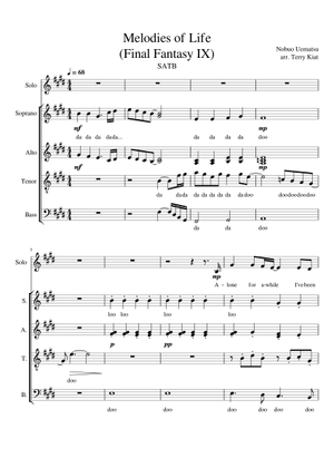 Melodies of life - Solo Piano - Final Fantasy 9 Sheet Music