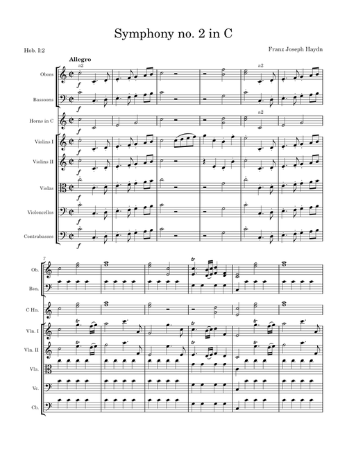 Symphony No.2 in C Hob.I:2 – Franz Joseph Haydn