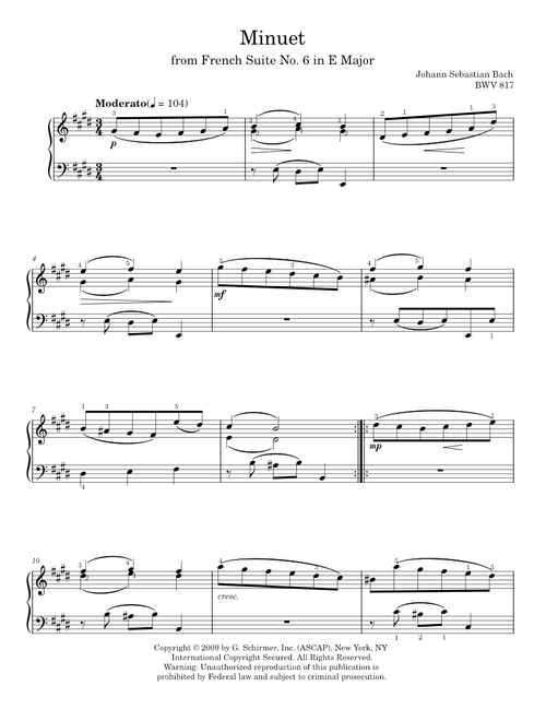 Minuet, BWV 817 - Christos Tsitsaros, Johann Sebastian Bach (Piano Solo)