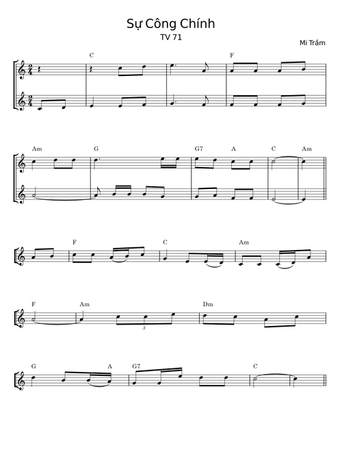 Sự Công Chính - Mi Trầm