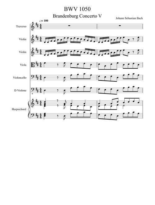 BWV 1050 Brandenbugr Concerto V