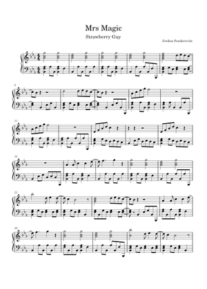 Mrs Magic (Strings Version) – Strawberry Guy Sheet Music for Piano ...
